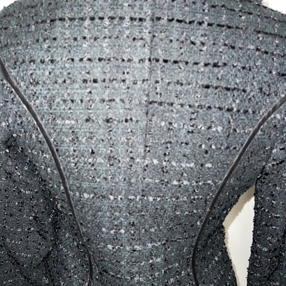 Cache Womens Blazer Black Size 2 Vintage Textured Lined Acrylic Blend Fringe - Picture 10 of 16